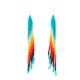 LONG BEADED FRINGE EARRINGS BY MARCELLA BEALL (NAVAJO/JEMEZ)