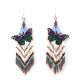 BUTTERFLY FRINGE BEADED EARRINGS BY MARCELLA BEALL (NAVAJO/JEMEZ)