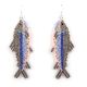 BEADED TROUT EARRINGS BY MARCELLA BEALL (NAVAJO/JEMEZ)