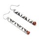 SILVER & CORAL DANGLE EARRINGS BY MARITIA JACKSON (NAVAJO)