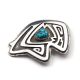 SILVER & MORENCI TURQUOISE BEAR PIN BY DUANE MAKTIMA (LAGUNA)