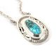 KINGMAN TURQUOISE NECKLACE BY LEONARD NEZ (NAVAJO)