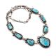 SILVER & CASTLE DOME TURQUOISE NECKLACE BY JEANETTE DALE (NAVAJO)