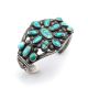 TURQUOISE & SILVER CLUSTER CUFF BRACELET BY TOMMY JACKSON (NAVAJO)