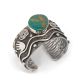 TURQUOISE & SILVER CUFF BRACELET BY ALEX SANCHEZ (NAVAJO/ZUNI)