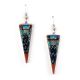 MICRO INLAY & SILVER YEI EARRINGS BY CARL CLARK (NAVAJO)