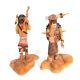 BUFFALO DANCER & MAIDEN KACHINA DOLL SET BY KEITH TORREZ (HOPI)