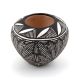 SMALL SPIDER WEB POTTERY BOWL BY DEIMO VALLO (ACOMA)